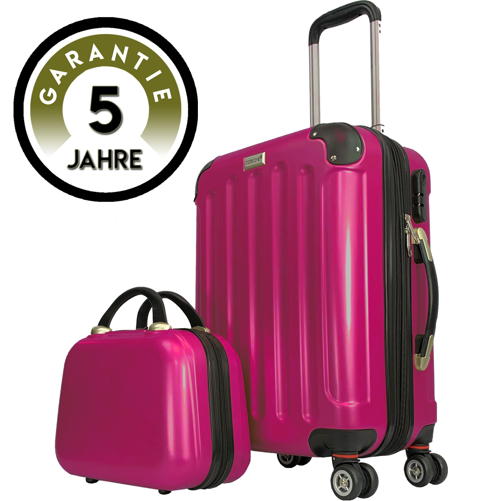 Trolley 20" + Beautycase 13"| Raspberry Pink